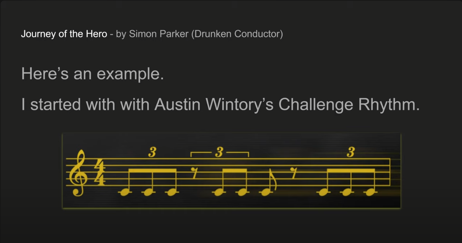 Austin Wintory Rhythm Challenge