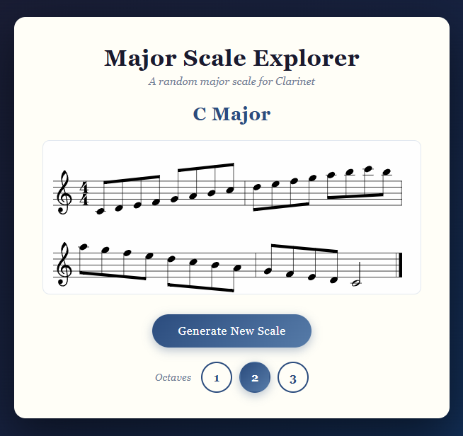 Random Clarinet Scales